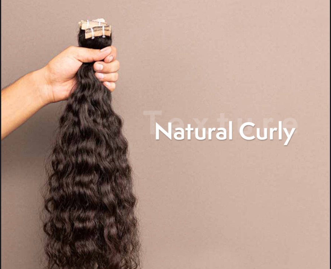 Natural Curl Raw Tape Hair Extension