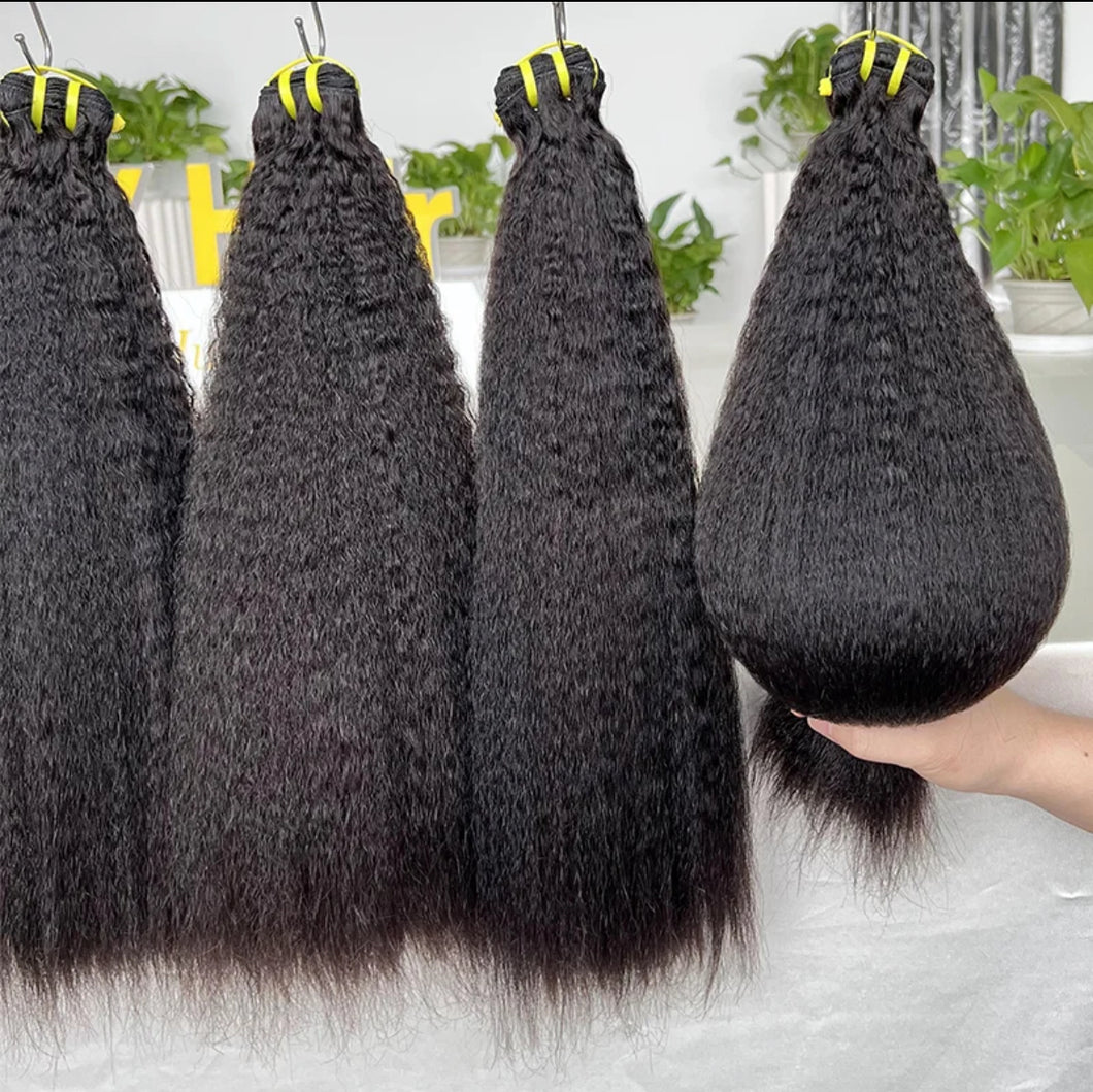 Raw Indian Hair Vendor Unprocessed Raw Indian Hair Bundles Cuticle Aligned Natural Human Hair Kinky
Straight Bundles
